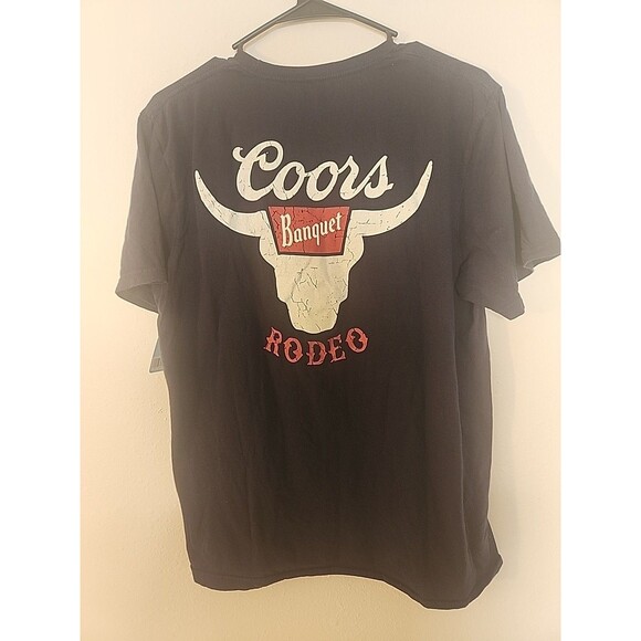 Coors Banquet Shirt Mens Size M Navy Blue Rodeo Graphic Short Sleeve - Picture 8 of 11